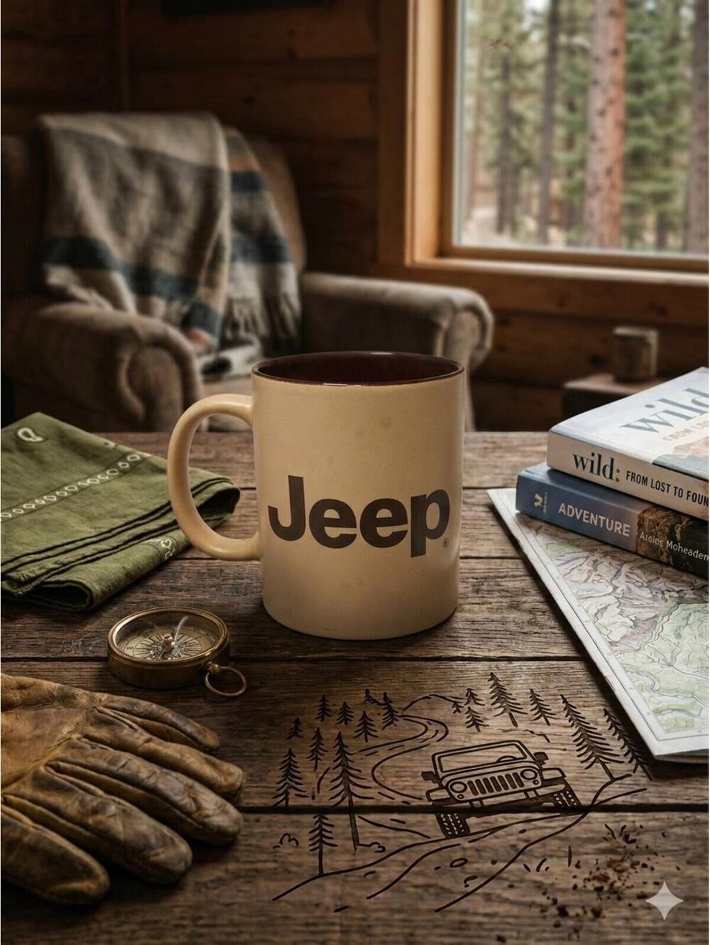 JEEP Ceramic Mug, JEEP mug gift, JEEP lover, Father's Day gift, Retro coffee mug